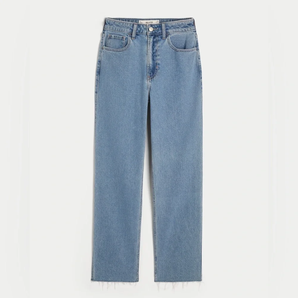 HOLLISTER women’s Ultra High-Rise Medium Wash 90s Straight Jeans